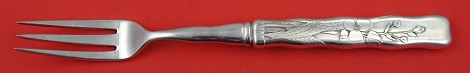 Fruit Fork 3-tine HH AS w/ leaves and flowers 7